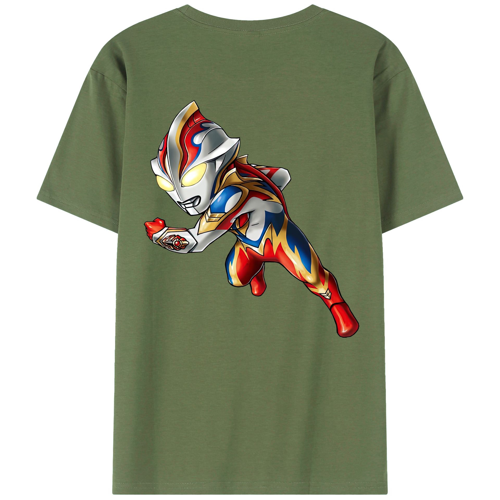 （画像用） ウルトラマン Ultraman 綿100％ メンズ半袖Tシャツ（バックプリント） 通気性